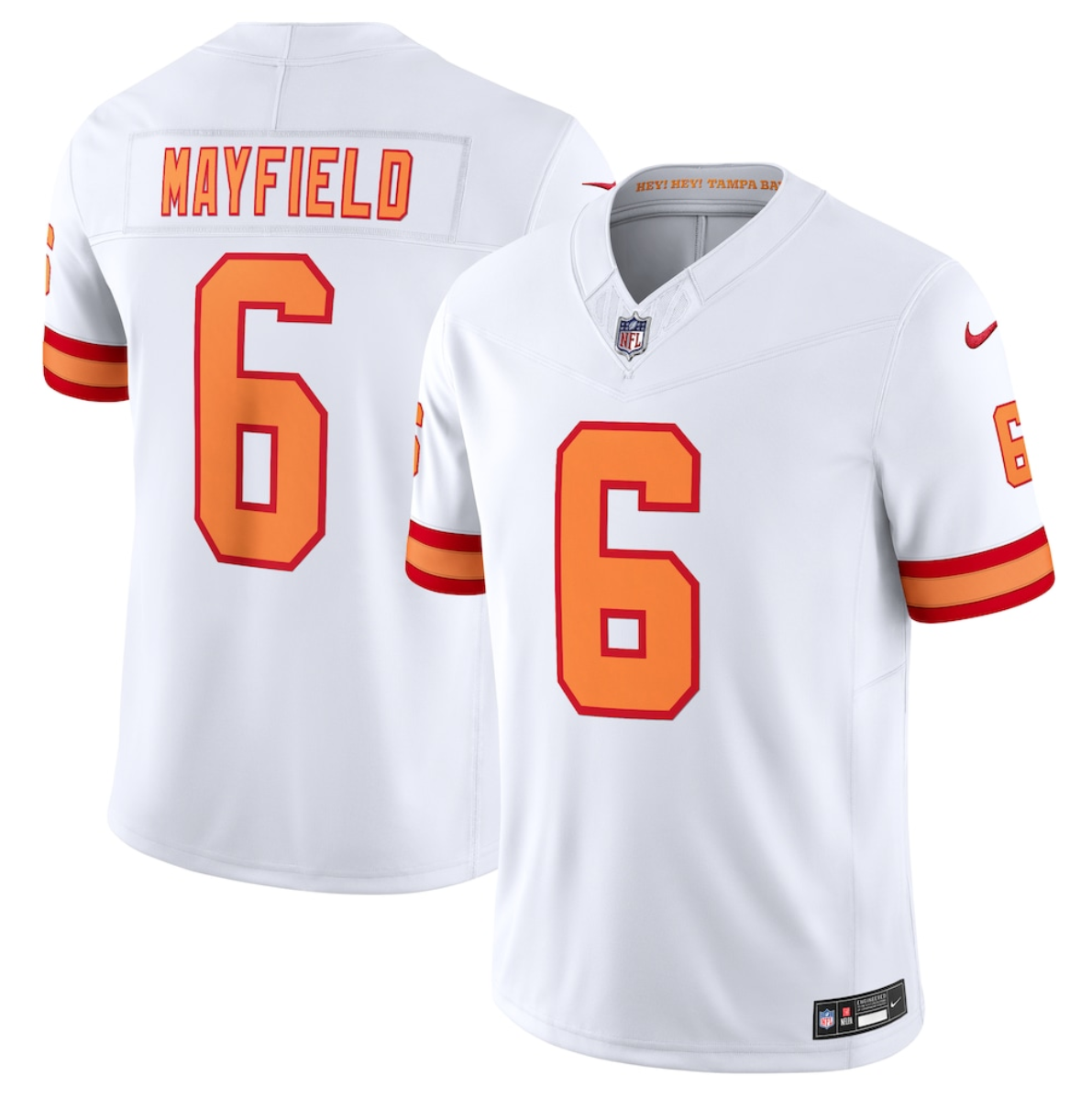 Youth Tampa Bay Buccaneers #6 Baker Mayfield White F.U.S.E Throwback Vapor Untouchable Limited Stitched Jersey